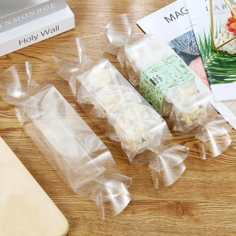 

100pcs Candy Style Transparent Boxes Candy Cookies Food Snack Package Supplies Baby Shower Birthday Party Package