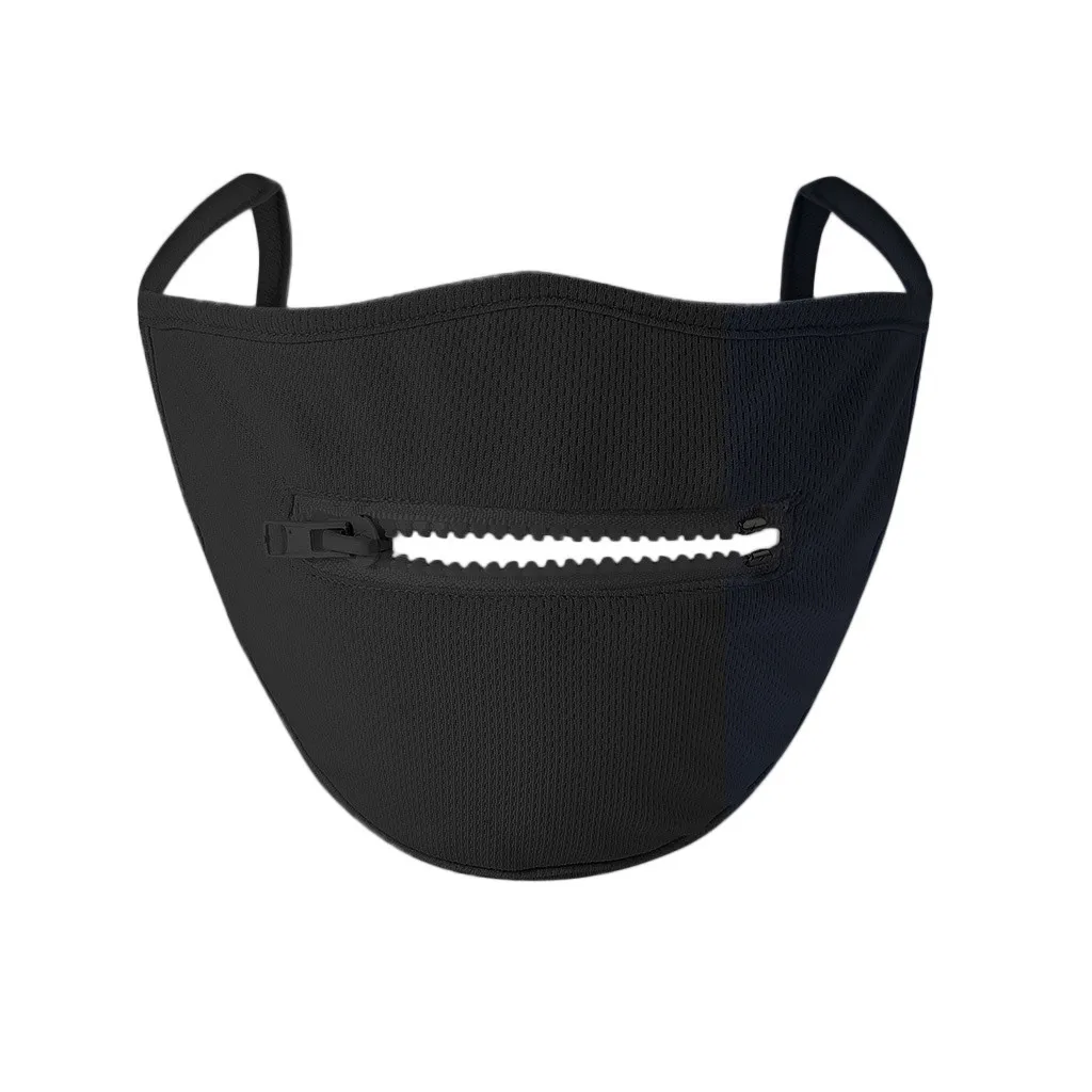

New Hot Drinkable With Zipper Halloween Party Solid Color Face Mask Life Party Mask Adult Unisex Mask Trend Washing Col