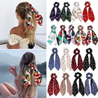 Резинка для волос с богемным принтом женская, модная эластичная лента для фиксации волос хвостиком, летние аксессуары для волос