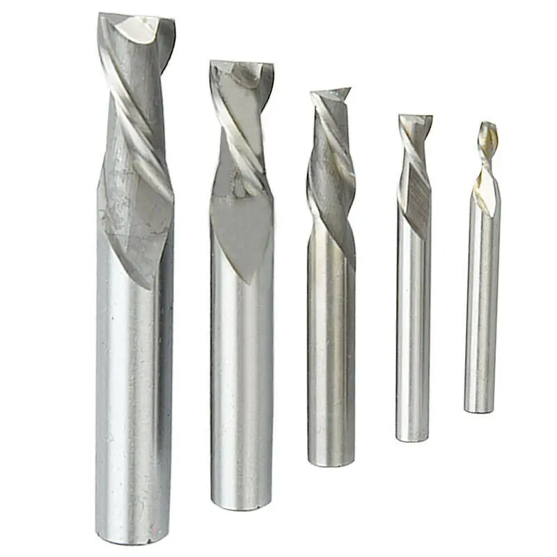 

CNC Carbide Straight Shank 2 Flute End Mill Cutter Drill Bit For Metalworking