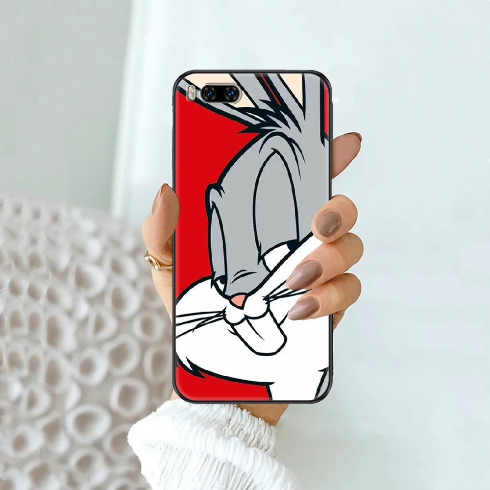 

Cartoon bunnys Rabbit Wolf dog Phone case For Xiaomi Mi Max Note 3 A2 A3 8 9 9T 10 Lite Pro Ultra black luxury bumper trend