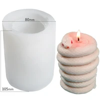 snake shape candle mold aromatherapy plaster molds candlestick concrete cement resin mould handmade craft making home decoration