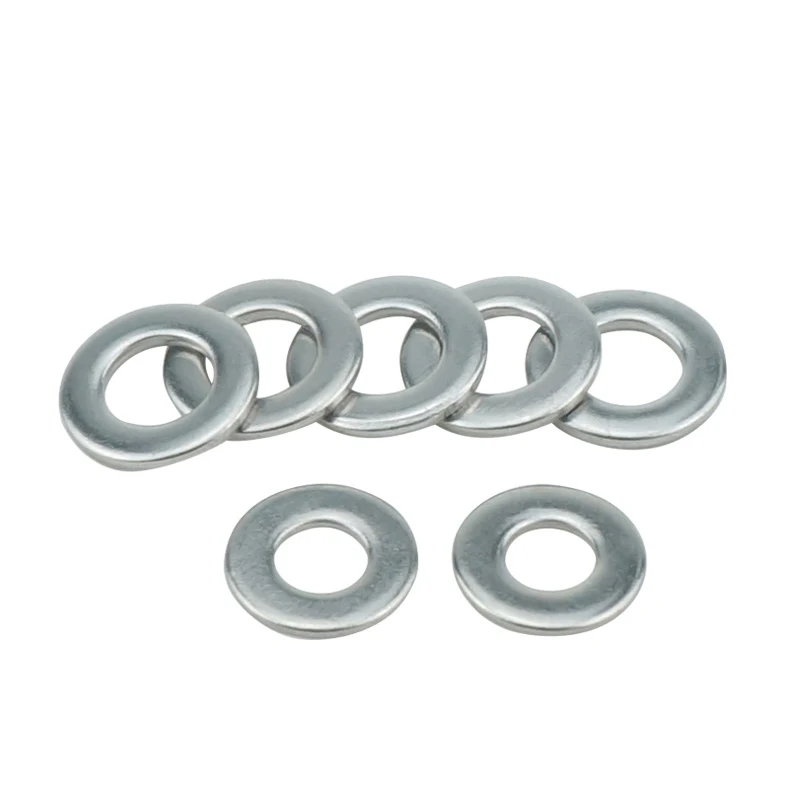 

luhuichang Stainless Steel Flat Washer Plain Gasket for M1.6 M2 M2.5 M3 M3.5 M4 M5 M6 M8 Washing Machine Ring Spacer GB97