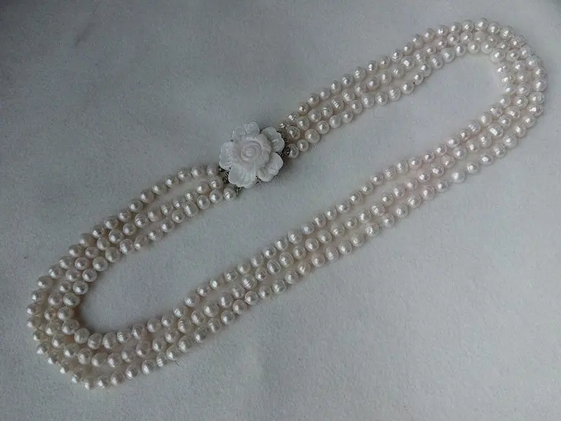 

20" 21" 22" 3 strands varitions color genuine freshwater pearl necklace