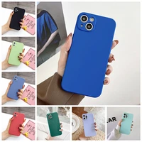 for iphone 13 12 11 pro max case candy color square matte silicone phone case for iphone 7 8 plus xr xs max x se2 soft tpu cover