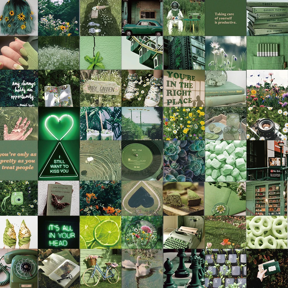 

10/30/56PCS Green Scrapbook Material Paper Pack Art Painting Natural Plant Diy Decoration for Scrapbooking Planner Journal Diary