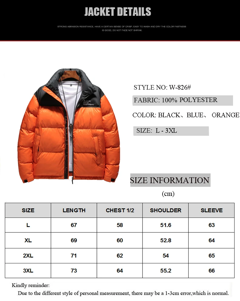 

H.S.Bonnie 2019 New Fashion Down Jacket Men Winter Warm White Duck Down Mens Jacket Parka jaqueta masculino chaqueta hombre