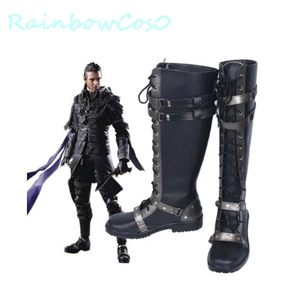 Final Fantasy XV Nyx Ulric Сапоги Обувь для косплея Игра Аниме Карнавал Вечеринка Хэллоуин