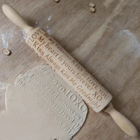 wooden valentines day lettered rolling pin wooden carved embossed rolling pin cookie cookie rolling stick embossed rolling pin