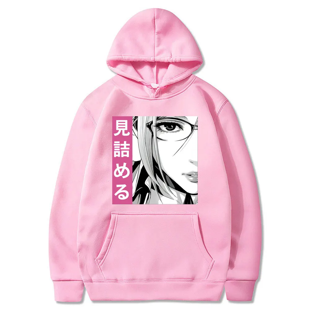 Толстовка мужская в стиле японского аниме комикс свитшот с принтом грустных глаз