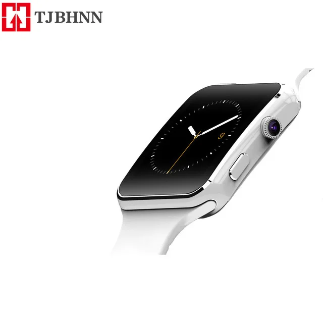 White Новые X6 Смарт часы для мужчин с камерой сенсорный экран Поддержка SIM TF карта Bluetooth Smartwatch android Английский Русский Испанский - Цвет: White
