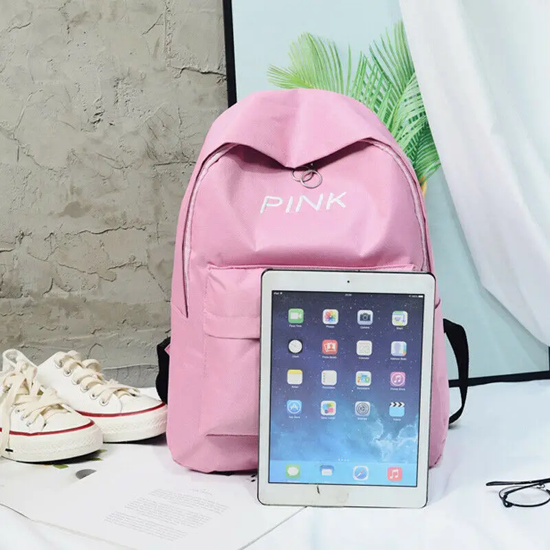 Женский нейлоновый рюкзак с буквенным принтом 3 предмета школьные сумки для