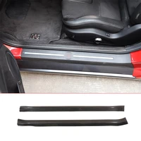 for nissan gtr r35 2008 2016 real carbon fiber car inner door sill strip anti scratch protection ttrim strip car accessories