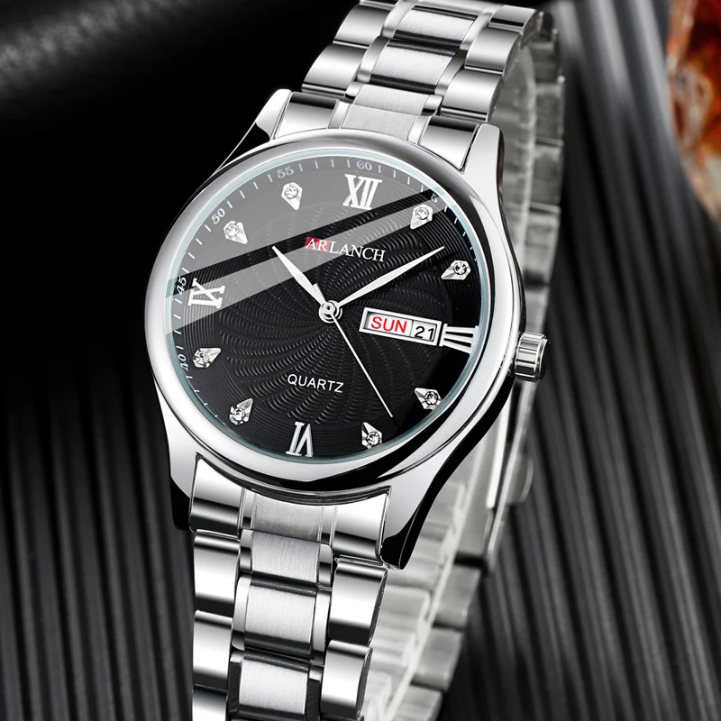 Новые модные мужские часы Топ Роскошные брендовые с ремешком из нержавеющей