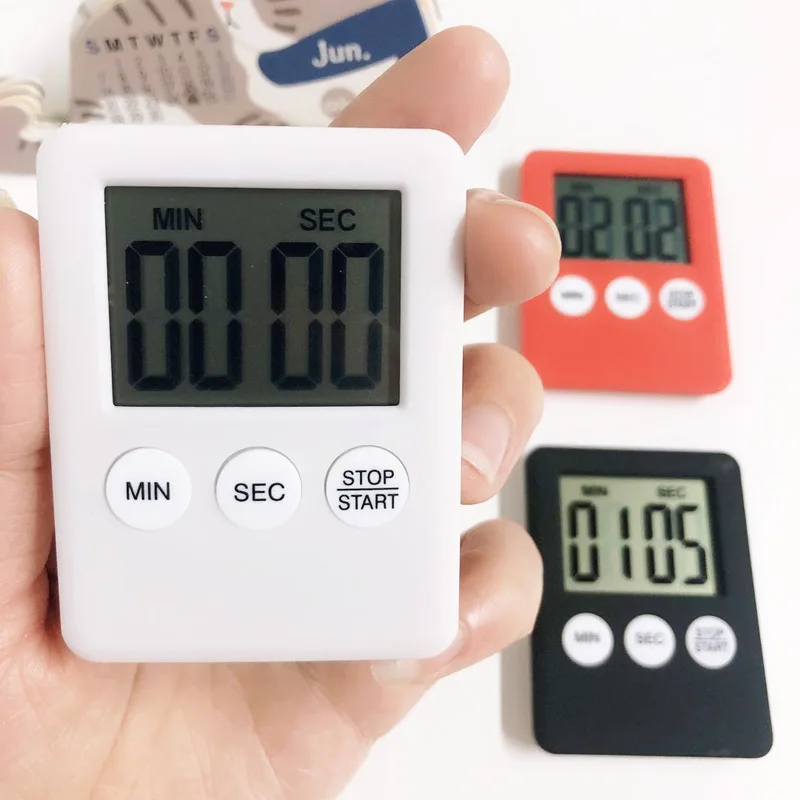 Сверхтонкий цифровой кухонный таймер часы квадратные для приготовления пищи