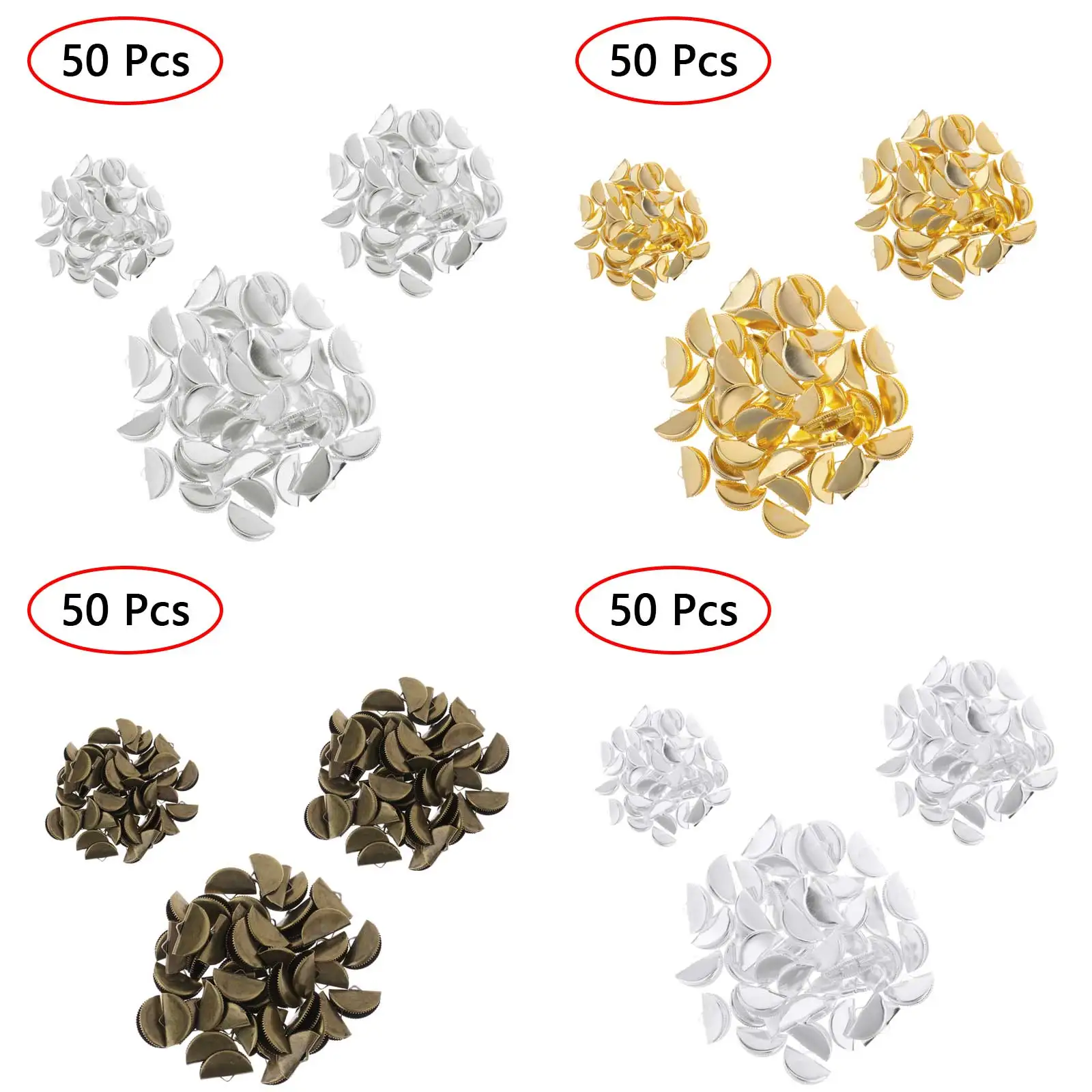 Полукруглые концы шнура соединители зажимы для браслетов и закладок s образные