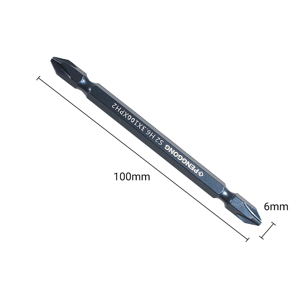 

S2 Alloy Steel Dual-head Screwdriver Bits Set Pneumatic Screwdriver Bits 10pcs (Slotted+Cross+Hex head) Screwdriver Bits