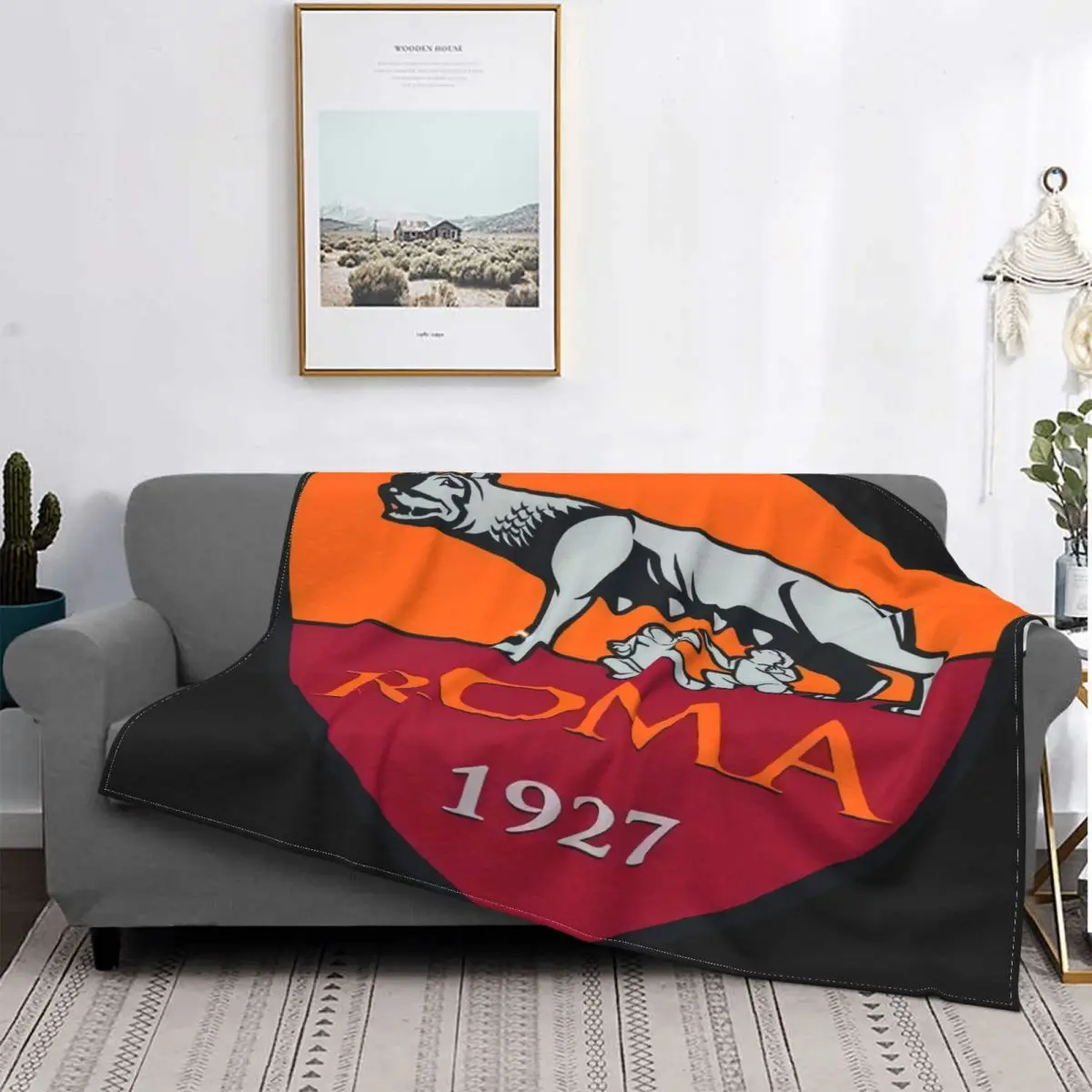 

A Roma I Giallorossi Italia Serie A, manta de fútbol, colcha de cama A cuadros, colcha doble, manta, toalla de playa de lujo