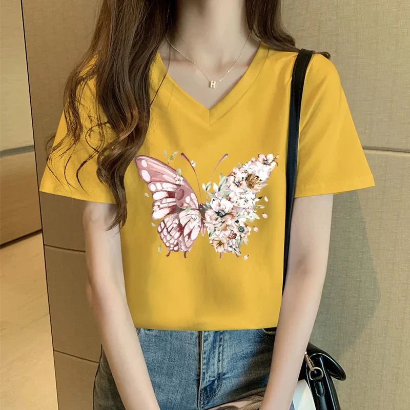 

T Shirt Women fuchsia Ladies Top Tee Shirt Summer Clothing