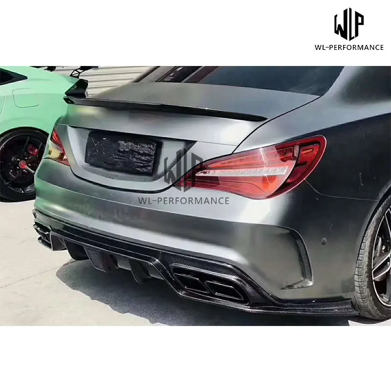 W117 CLA200 CLA45 высококачественный задний диффузор из углеродного волокна со