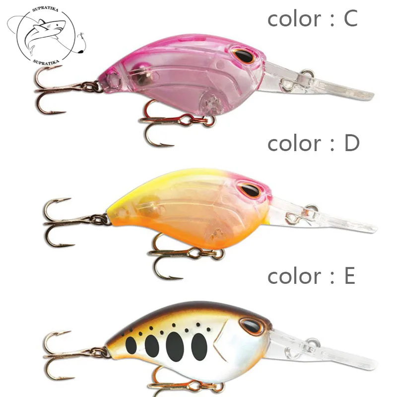 

6cm/4.9g Artificial Floating Freshwater Plastic Hard Bait With VMC Hook Swimbait 3D Eyes Wobbler Ring Beads Bionic Bait