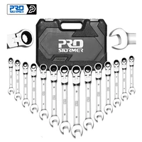 prostormer 14pcs keys set multitool wrench ratchet spanners set hand tool wrench set universal wrench tool car repair tools