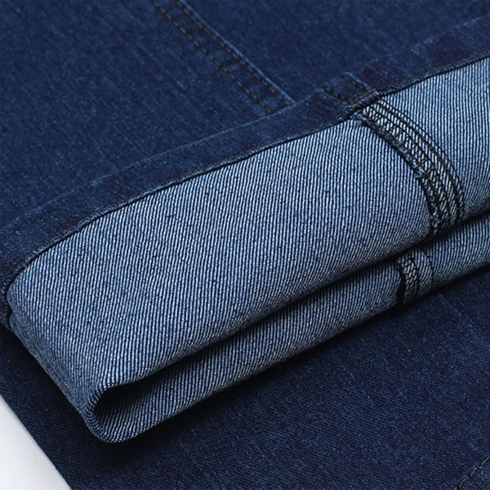 

New Arrival Stretch Jeans for Men Spring Autumn Male Casual High Quality Cotton Regular Fit Denim Pants Dark Blue Baggy Trousers