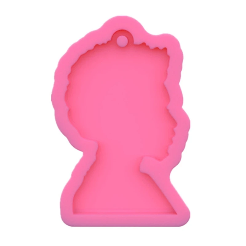 

Брелок литье силиконовая форма «сделай сам» ремесла Ювелирные изделия Кулон делая инструменты супер глянцевая женская голова эпоксидная с...