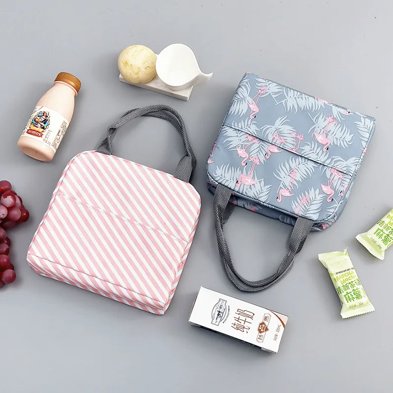 

Functional Pattern Cooler Lunchbox Portable isolated Canvas Lunch Tas Thermal food Picknick Lunch Tasks For Women Children