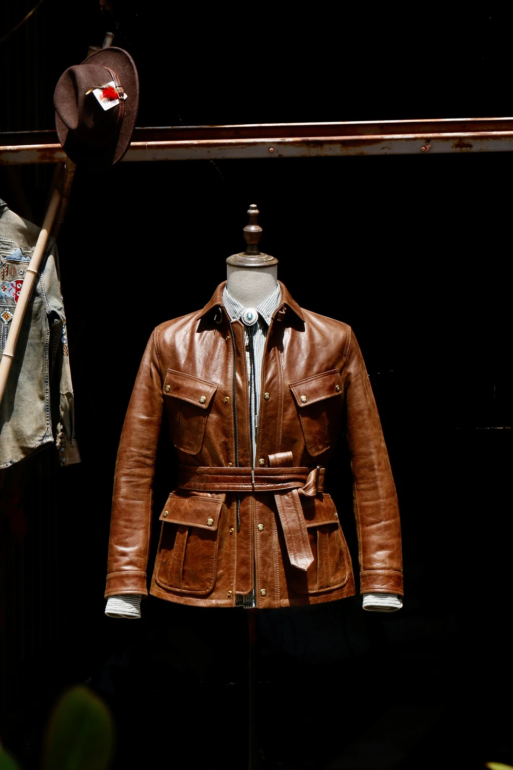 

Critical crack plant tanned cowhide leather jerkin long leather leather jackets for men