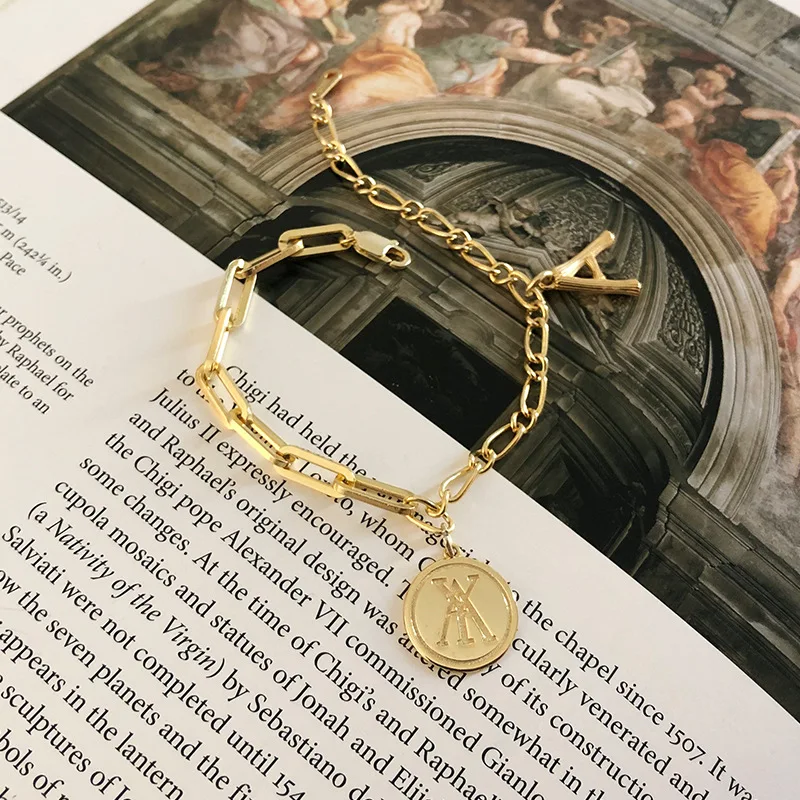 925 серебро браслет личности человеческое лицо Луна Круглый письмо конусный