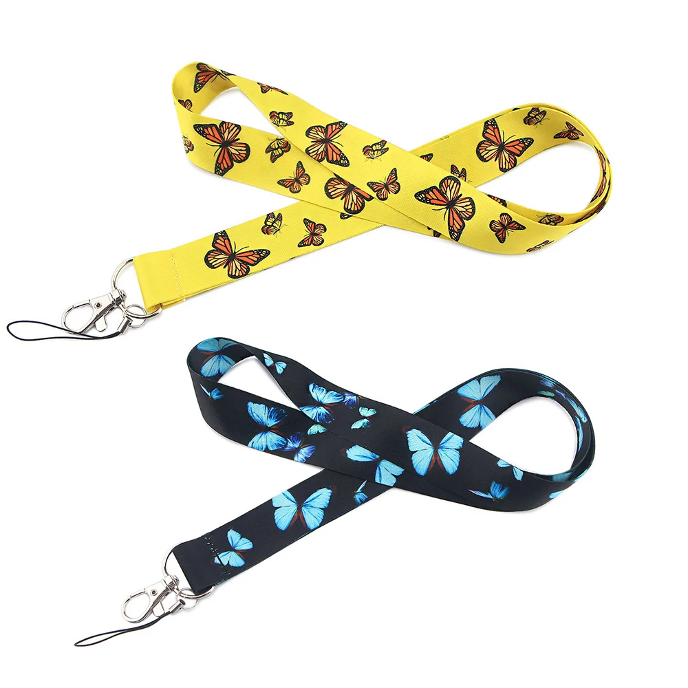 

JF0100 Butterfly Neck Strap Lanyard for Key Cameras ID Card Badge Holder Cell Phone Straps Hanging Rope Lanyards