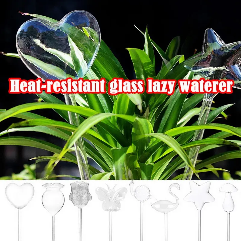 

Glass Plant Self Watering Insert Potted Plants Flowers Water Feeder Self Irrigation Watering Gravity Seepage Gardening Supplies