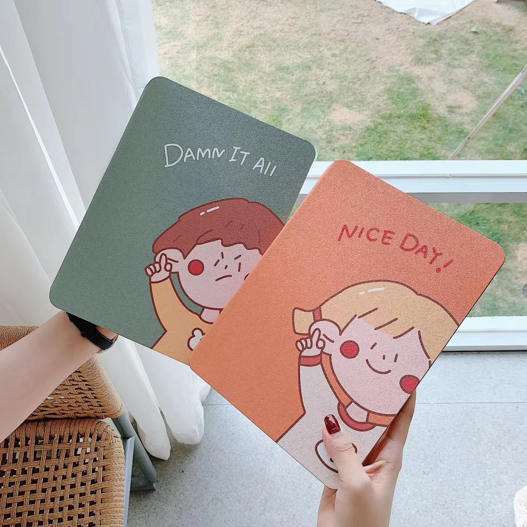 

For iPad Mini 1 2 3 Case Cartoon Cute PU Back Tablet Cover For Apple iPad Mini 4 5 stand Case for iPad pro 2020 2018