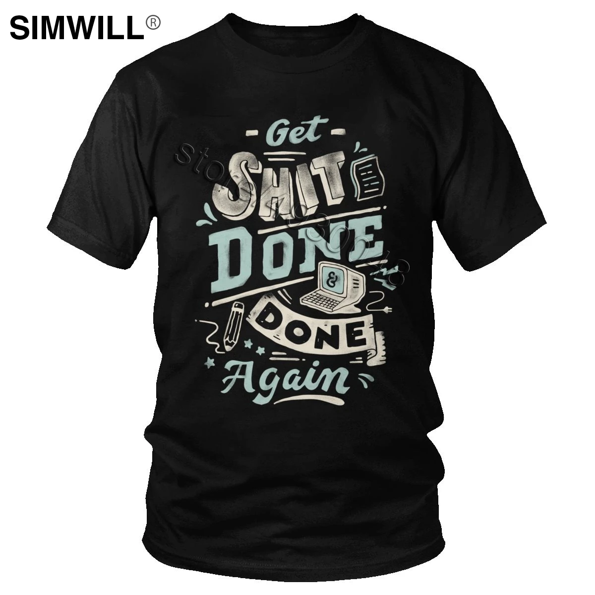 Мужская футболка со слоганом уникальная с коротким рукавом хлопковые футболки