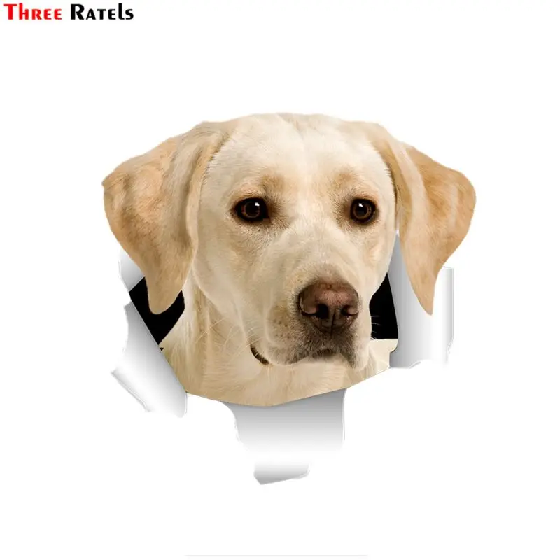 Три Ratels QD69 милые 3D рваная с металлическим дизайном Labrador_Retrievers стикер на машину с собакой kia