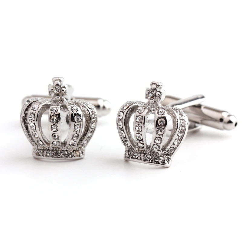2020New мужские круглые запонки в виде короны украшение для рубашки свадьбы |