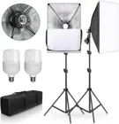 Комплект из 2 предметов, 50x70 см, софтбокс для фотоосвещения Профессиональная студия фотографии; Непрерывный оборудование 25 Вт светодиодные лампы для портретной съемки товара Модная съемка