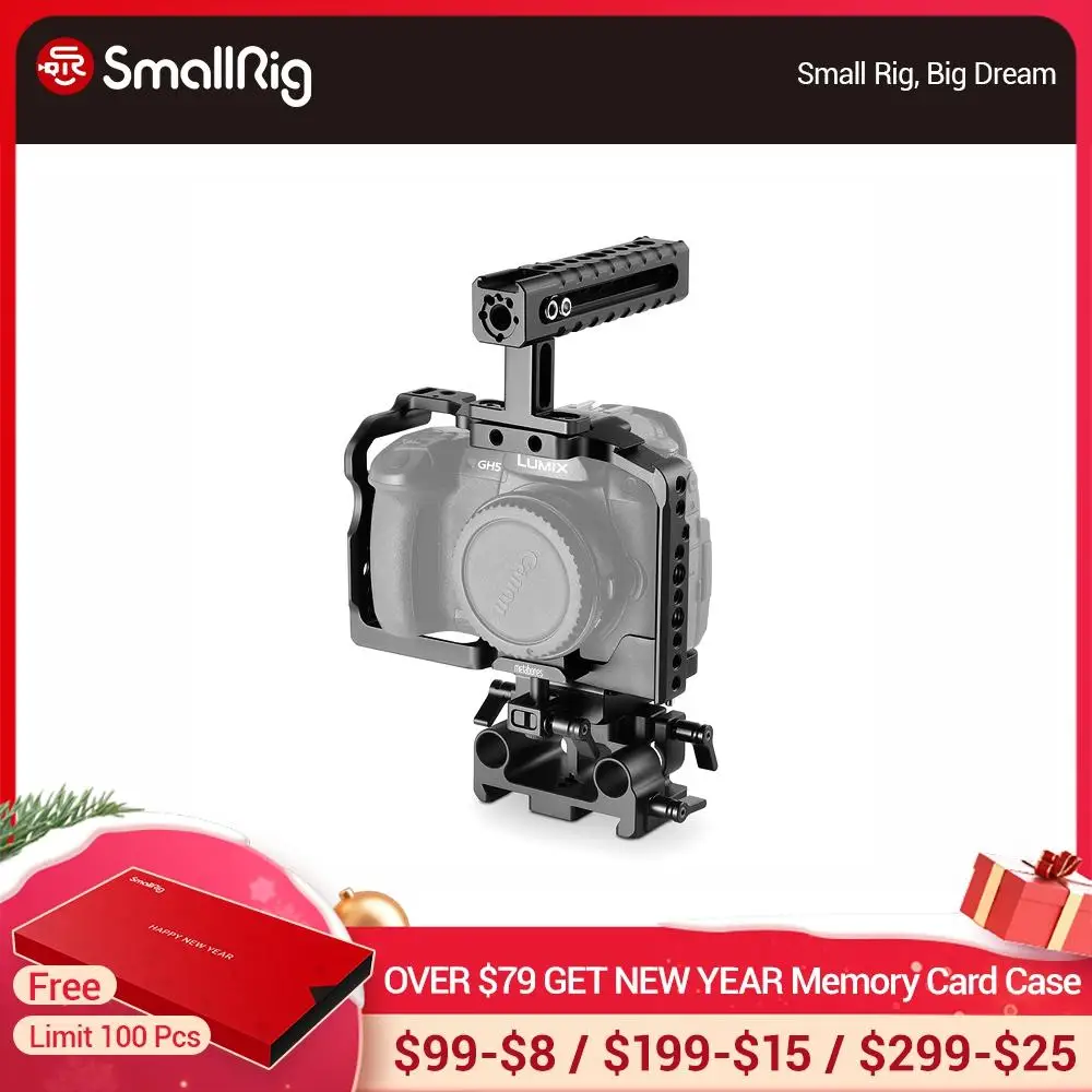 Клетка SmallRig Gh5 для камеры Panasonic Lumix GH5/GH5S клетка с верхней ручкой + QR Базовая
