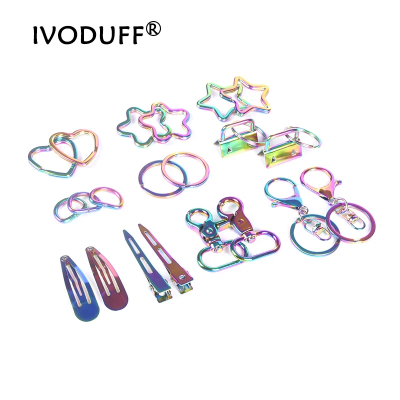 60pcs Random shipping blind boxes, lucky bag key chains, bag pendant metal buckles, metal hairpins in 10 styles, and rand