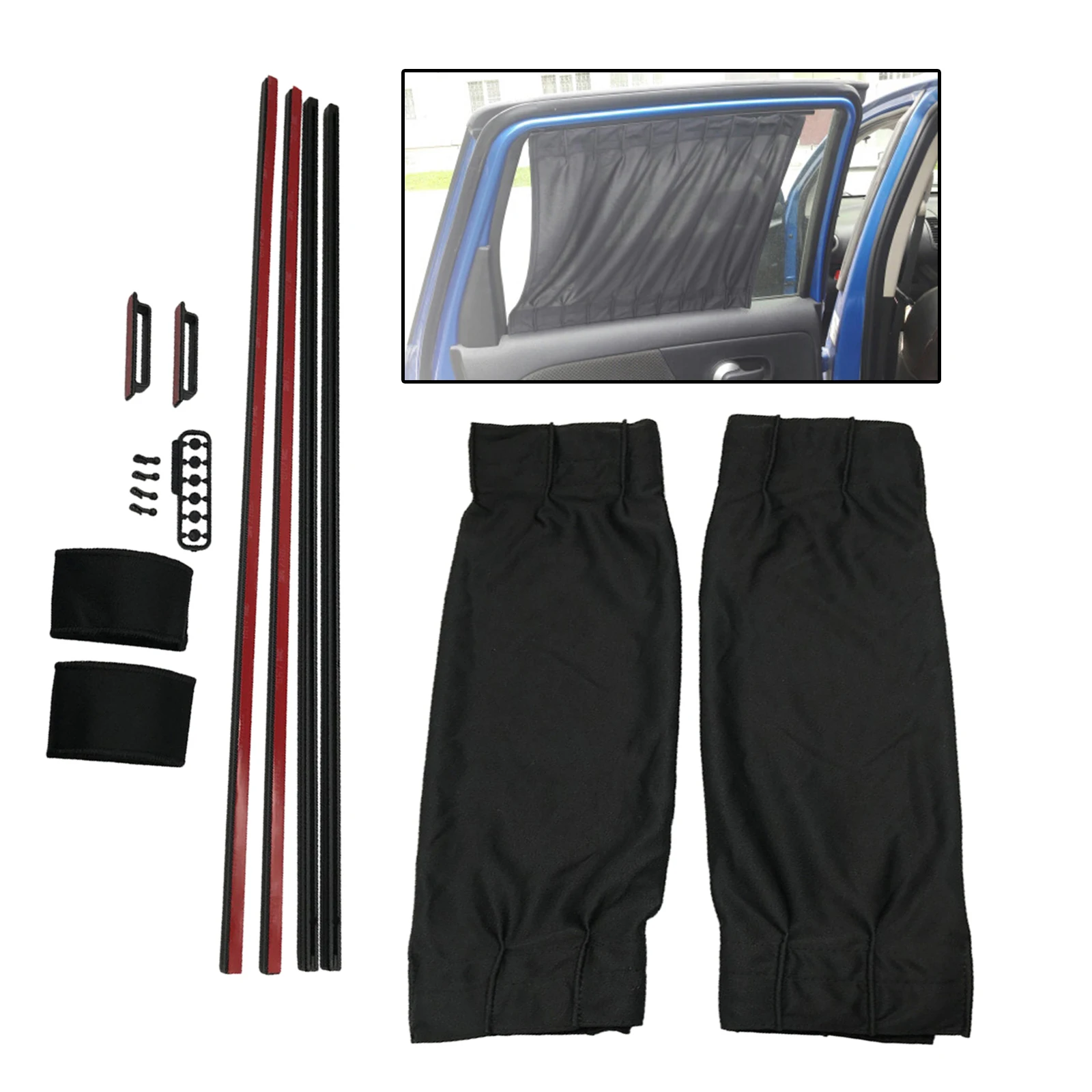 2pcs Cotton Car Window Curtains Sun Shade SUV UV Protection Drape Valance | Автомобили и мотоциклы