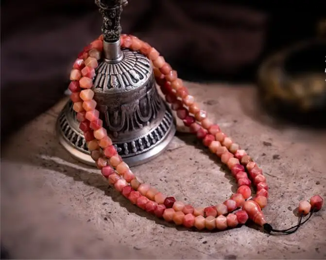 Тибетские бусины ручной работы из натуральной Верблюжьей Кости Mala с резными