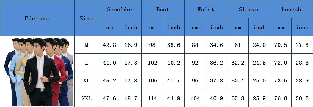 Мужская мода Slim Fit, на одной пуговице, повседневный костюм, жакет сплошной Цвет хлопковый пиджак Свадебные Бизнес куртка Размеры м до 3XL