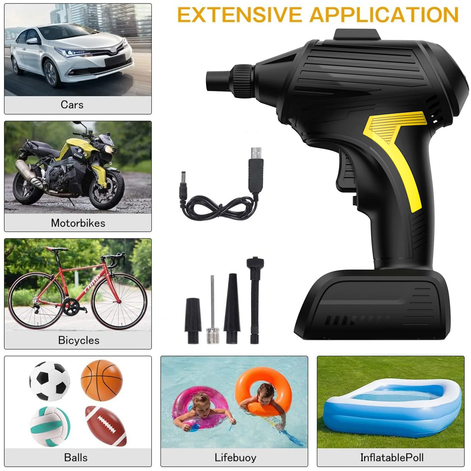 Precio Compresor De Aire Portátil De 150PSI, Bomba De Inflado De Neumáticos Inalámbrica, Compresor Digital, Bomba De Llanta Para Coche, Bicicleta, Neumáticos Y Bolas