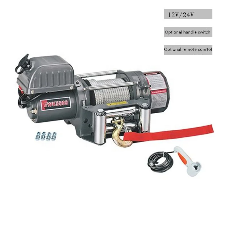 

Portable 12v Electric Winch Motor Winch 4x4 Car with Wireless Remote Control Accessory Kits Customized Power Nylon Color Wire