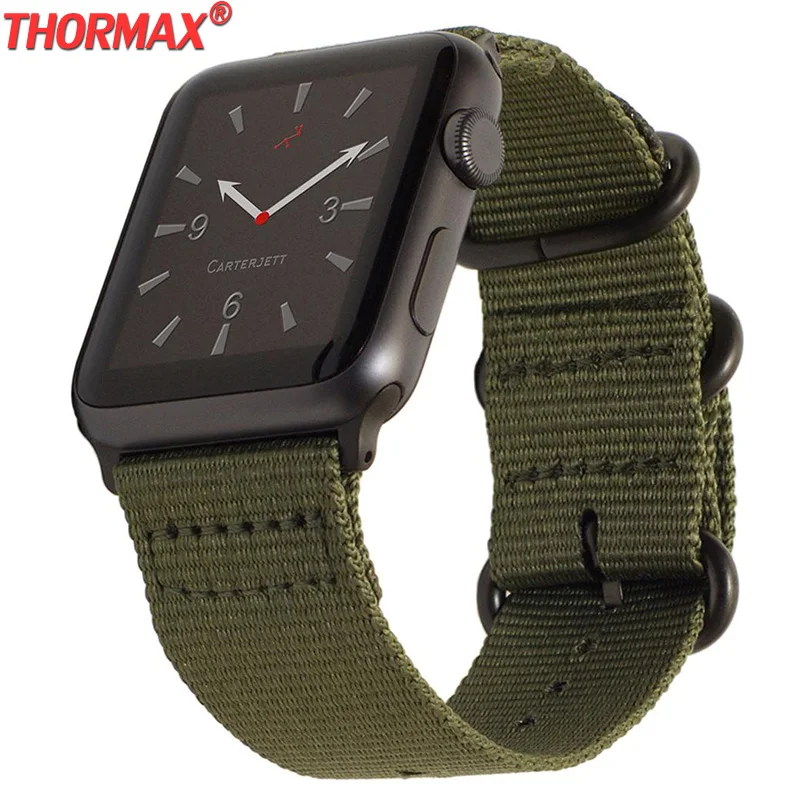 Спортивный ремешок для Apple Watch 5/4/3 42 мм 44 нейлоновый iWatch сменный прочные адаптеры