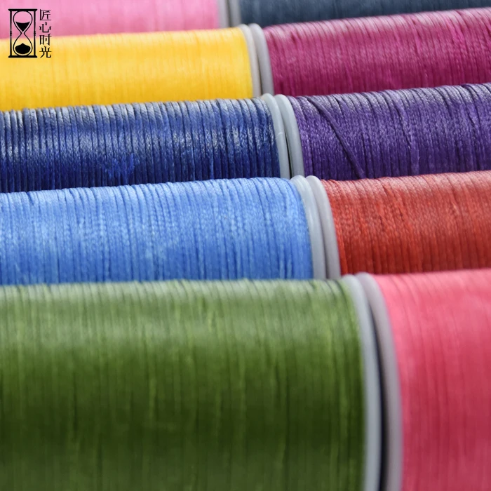 Нить круглая Вощеная 70 м 10 мм шнур из полиэстера с восковым покрытием для