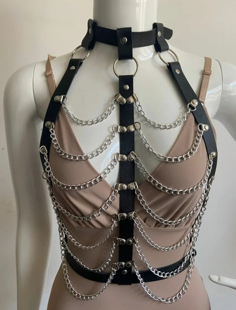 Облегающие майки с цепочкой для женщин пикантный Байкерский жилет уличная