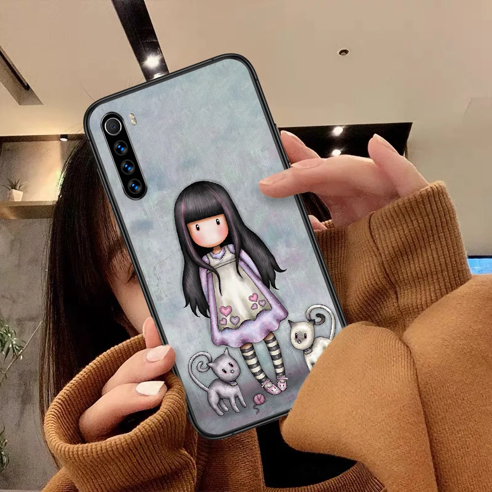

Gorjuss Cartoon Girl Santoro Phone Case For Xiaomi Redmi Note 7 8 8T 9 9S 4X 7 7A 9A K30 Pro Ultra black Coque Tpu Back Trend