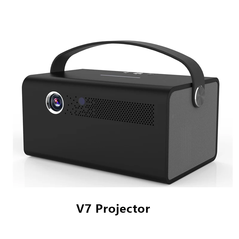 Smartldea New 4K 3D V7 projector android wifi bluetooth proyector portable home smart beamer Build in speaker with Zoom HDMI USB - Цвет: V7